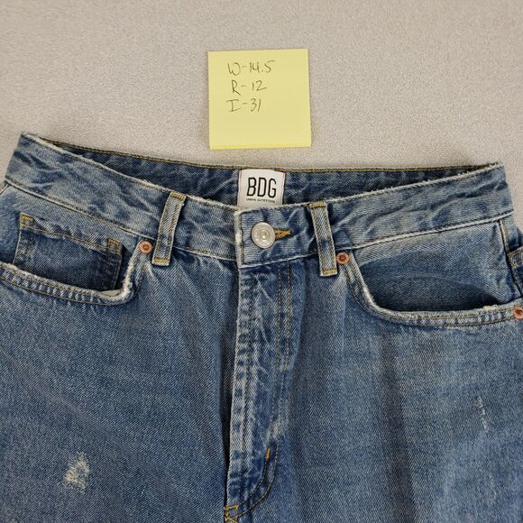 BDG Urban Outfitters Womens Blue High Rise Light Wash Denim Mom Jeans Size 28 - Picture 5 of 5